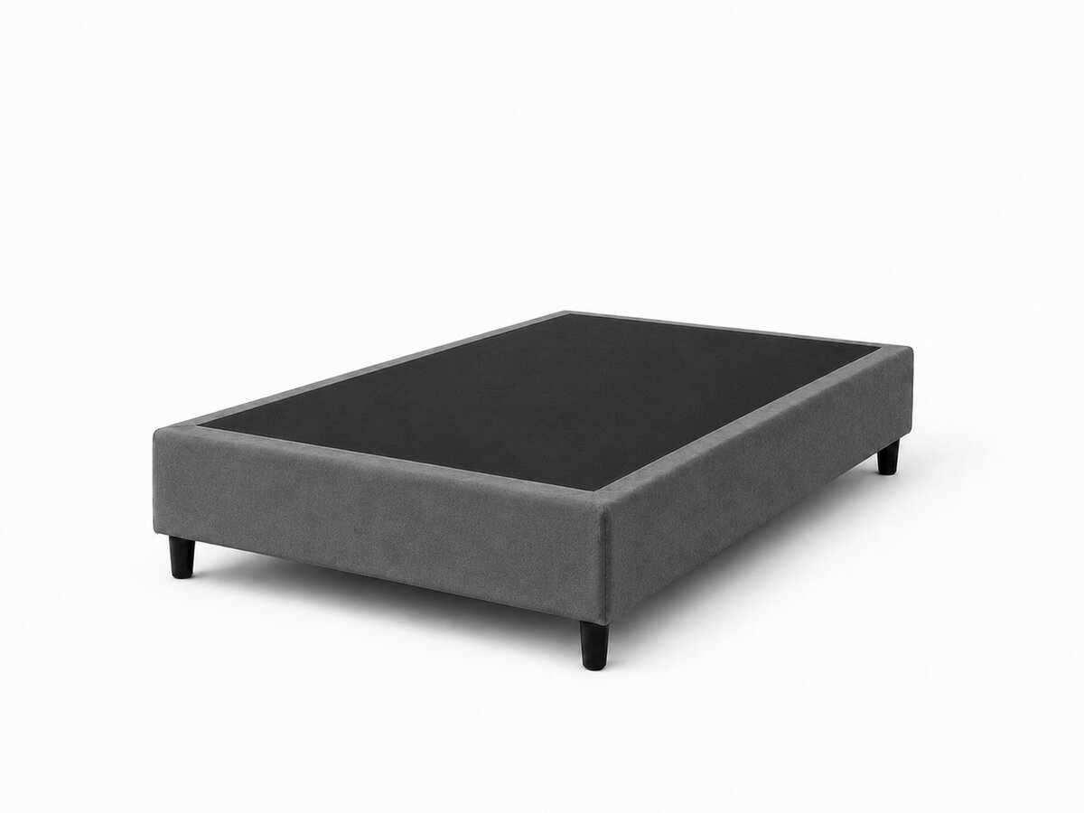 Base box Suede Cinza Casal
