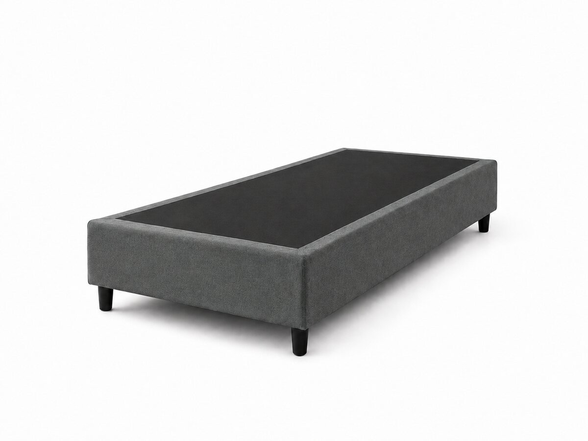 Base box Suede Cinza Solteiro