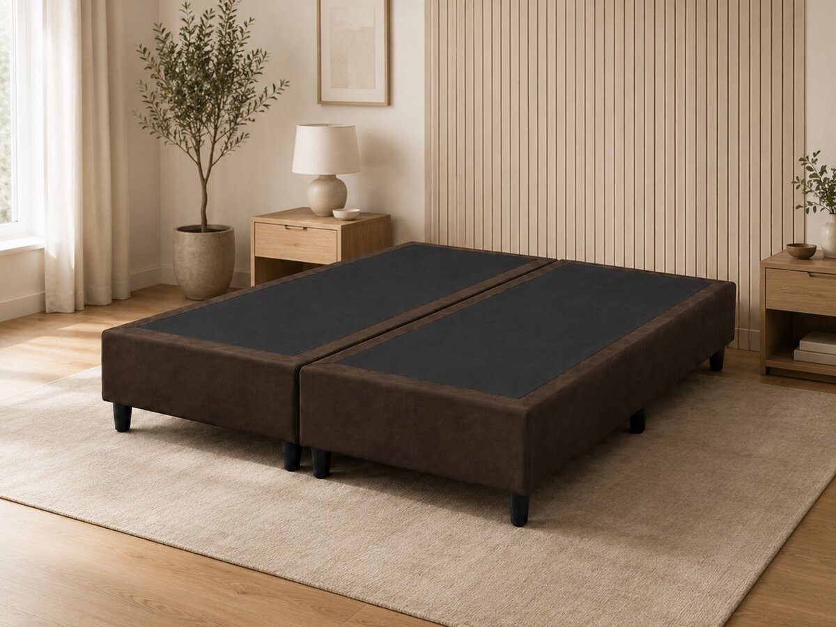 Base Cama Box Super King Suede Marrom