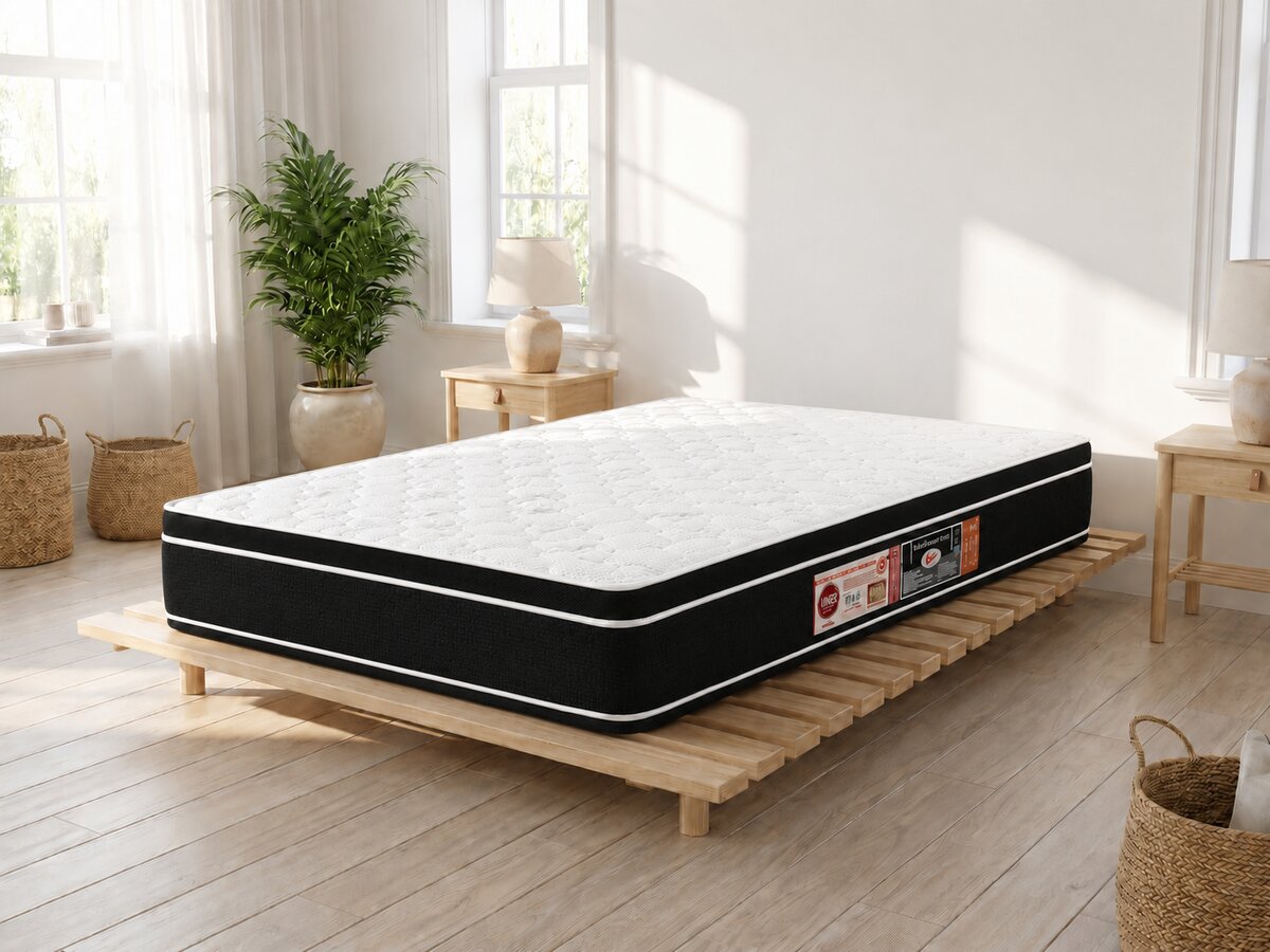 Colchão de Espuma Queen D33 Black White Double Face 158x198x27