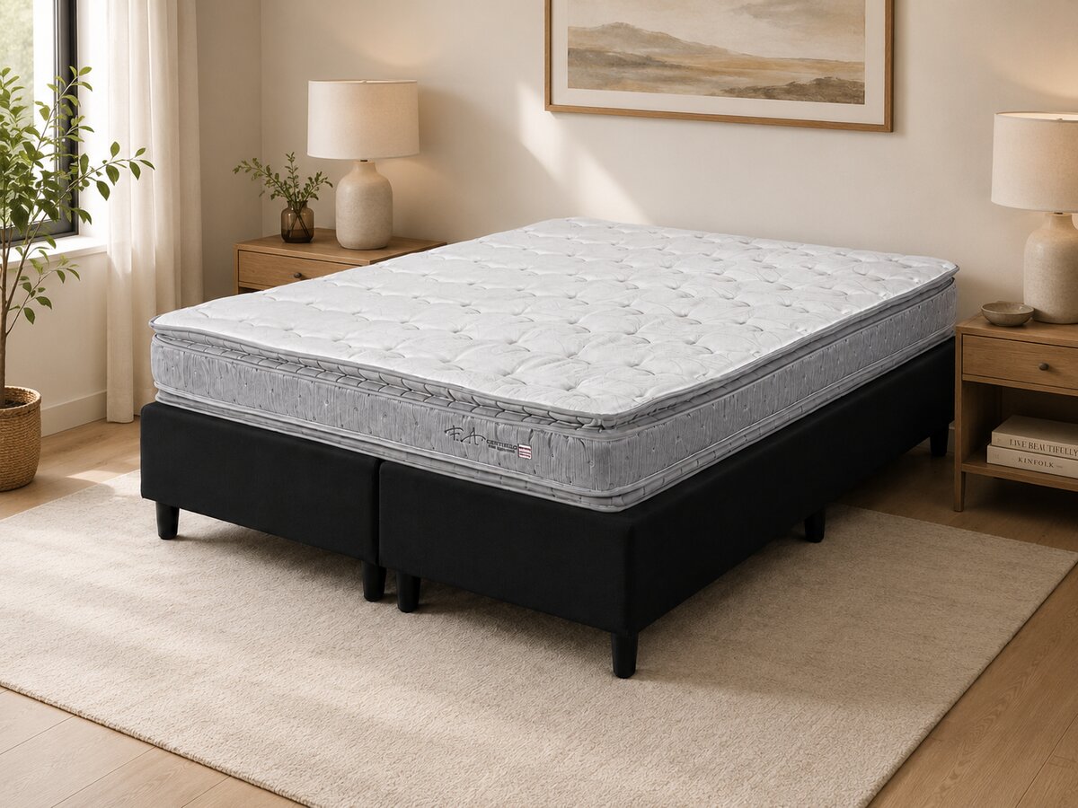 Cama Box Viúva de Espuma D33 Comendador Pillow Duplo 97x203x64