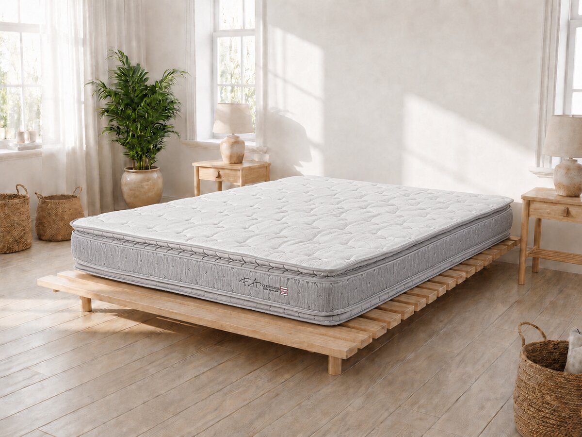 Colchão de Espuma Queen D33 Comendador Pillow Top Duplo 158x198x24