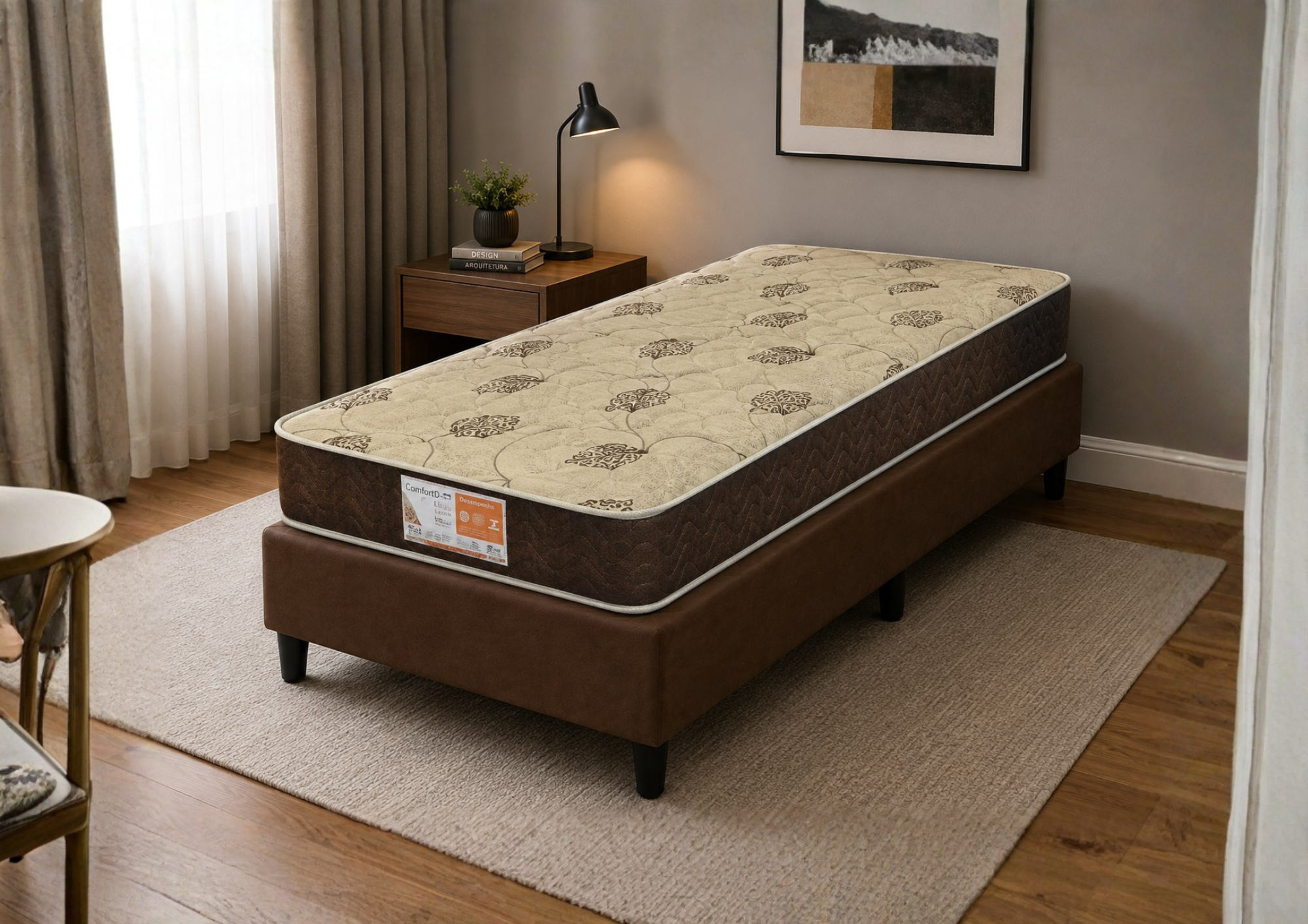 Cama Box Solteiro de Espuma D33 Orthoflex Comfortpedic Line 88x188x57