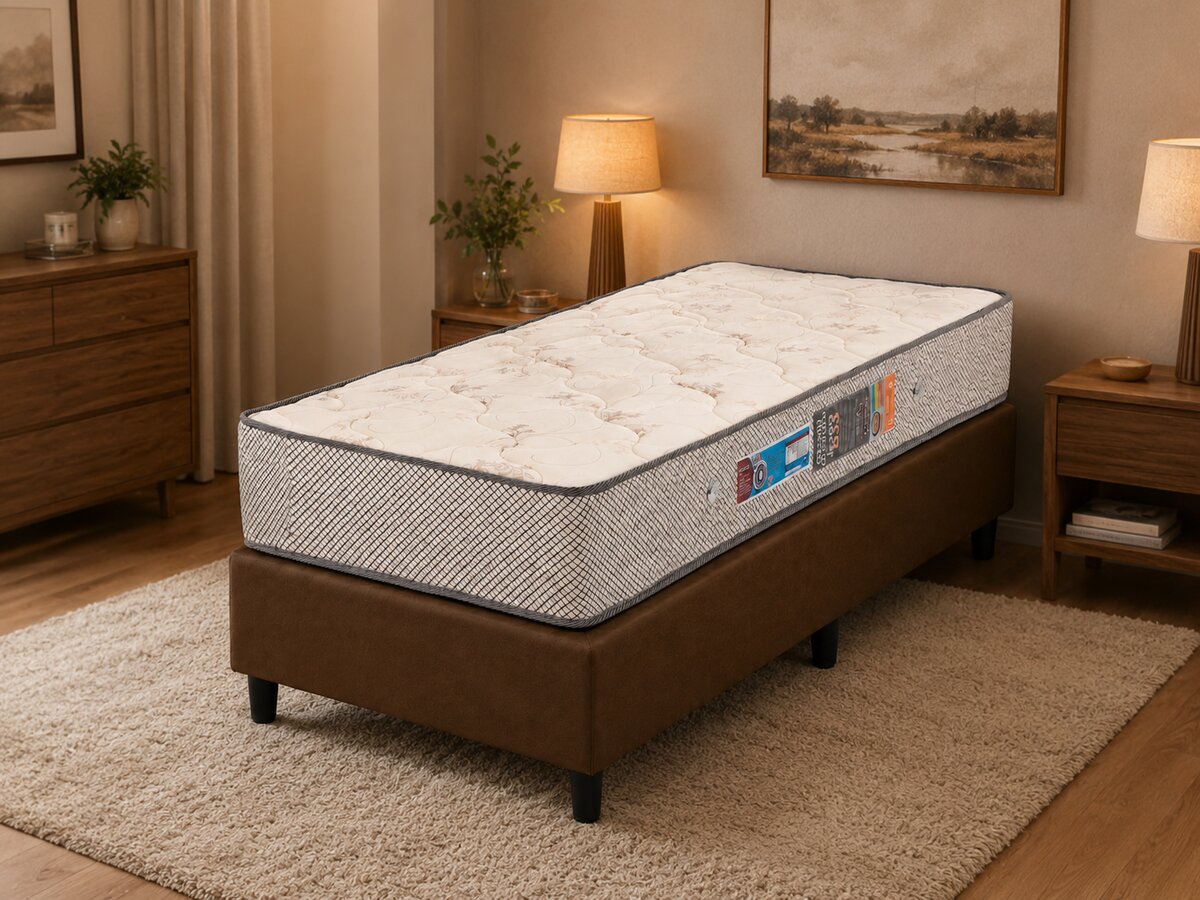 Cama Box Solteiro de Espuma D33 Ícaro 88x188x65