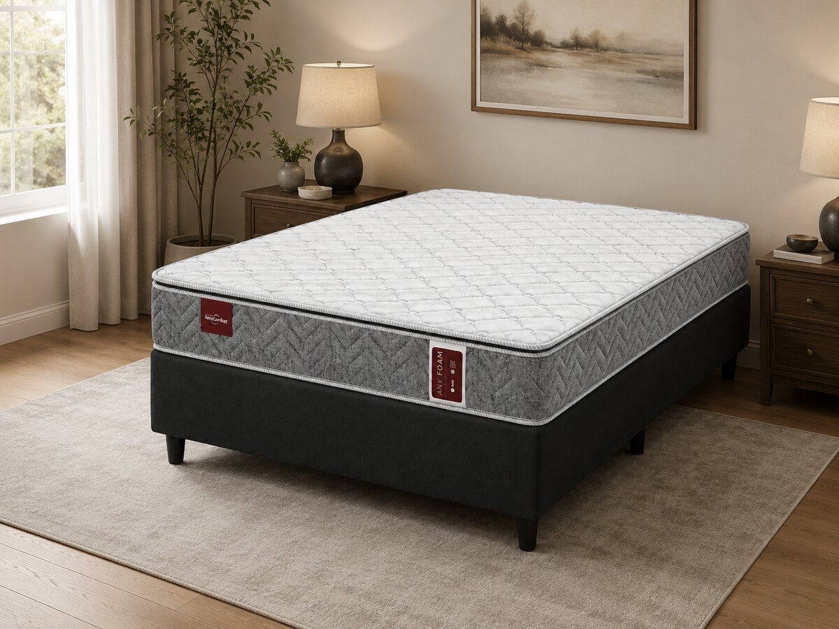 Cama Box Casal de Espuma D45 AMX Foam Double Face 138x188x66