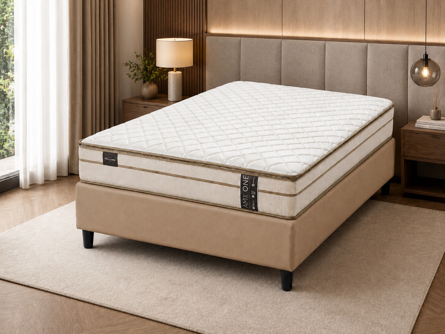Cama Box Casal Molas Ensacadas AMX One 138x188x70