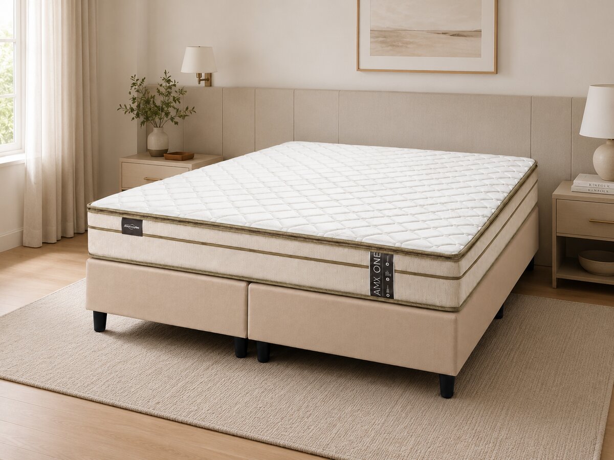 Cama Box Super King Molas Ensacadas AMX One 193x203x70