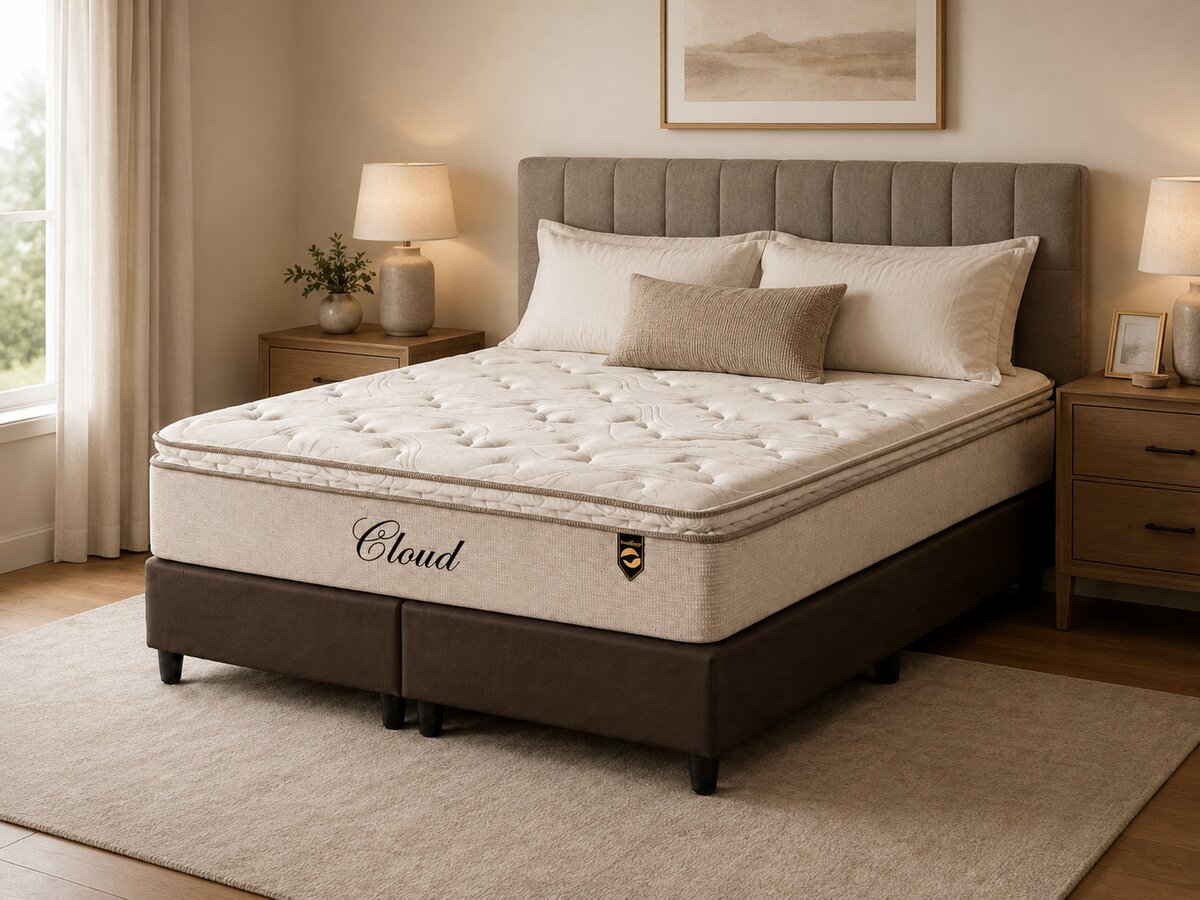 Cama Box Queen Size Molas Ensacadas Cloud 158x198x72