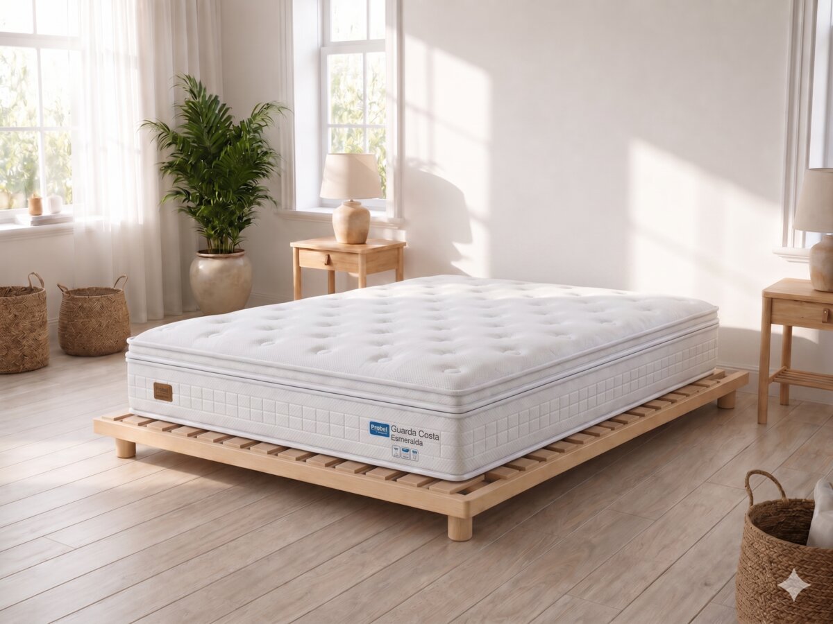 Colchão Super King Molas Ensacadas Esmeralda 193x203x33