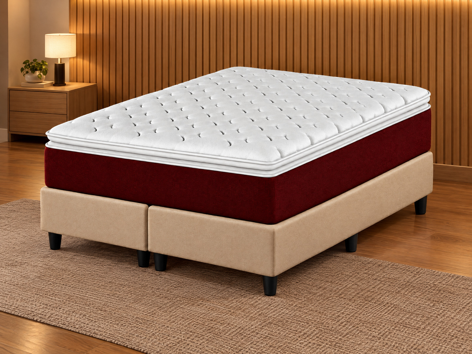 Cama Box Queen Molas Ensacadas Plumatex Plumaspring 158x198x68