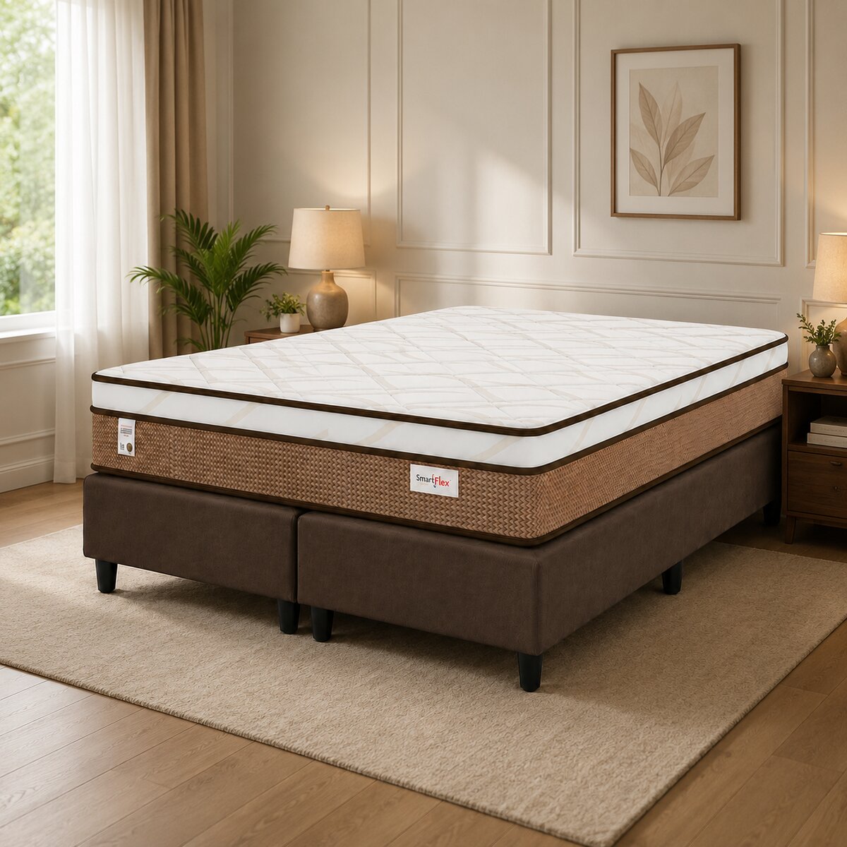 Cama Box Queen Molas Ensacadas Plumatex Smart Flex 158x198x72